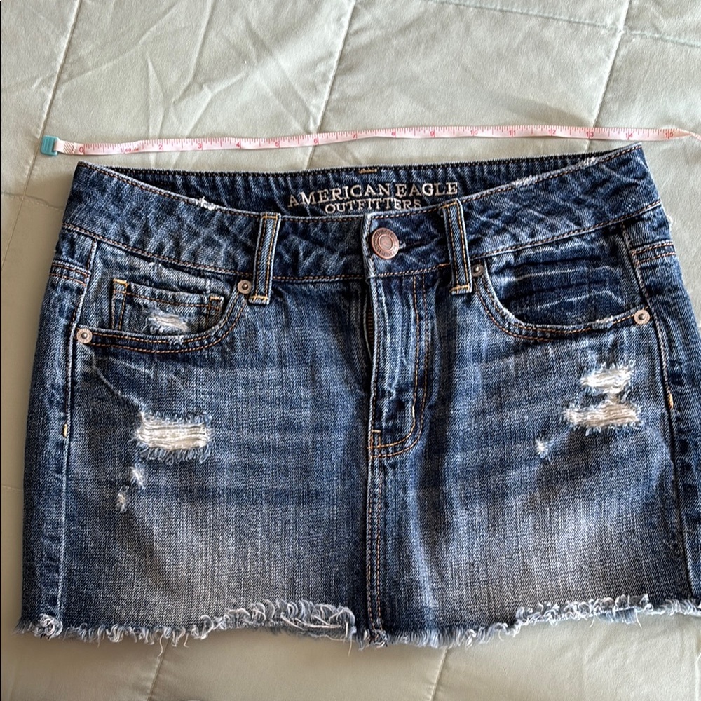 American Eagle Outfitters Blue Mini Skirt Casual